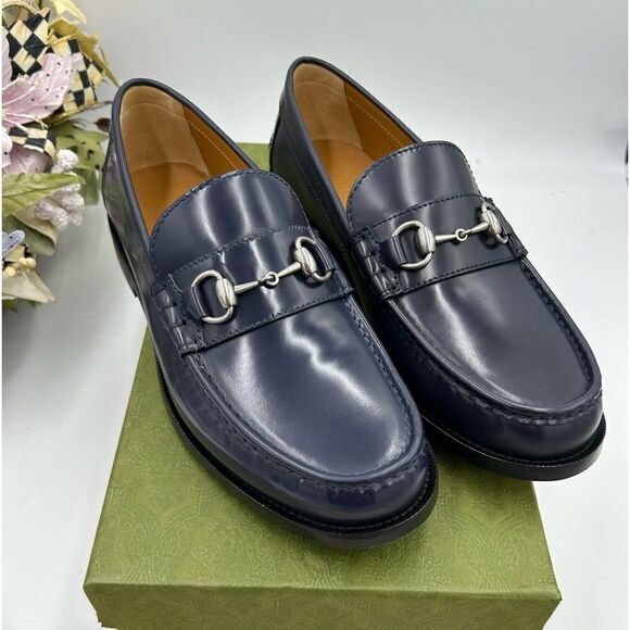Men’s Gucci leather horse bit loafers size 10.5 fits 11.5 US made in Italy - Picture 1 of 9